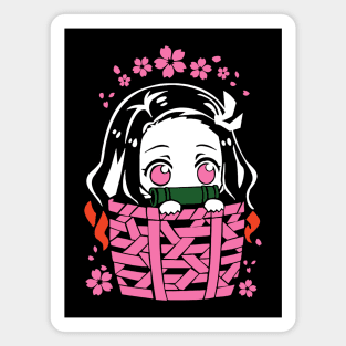 nezuko chibi style cute Magnet